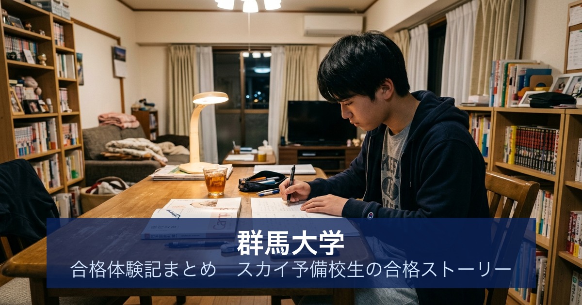 群馬大学 合格体験記まとめ｜スカイ予備校生の合格ストーリー