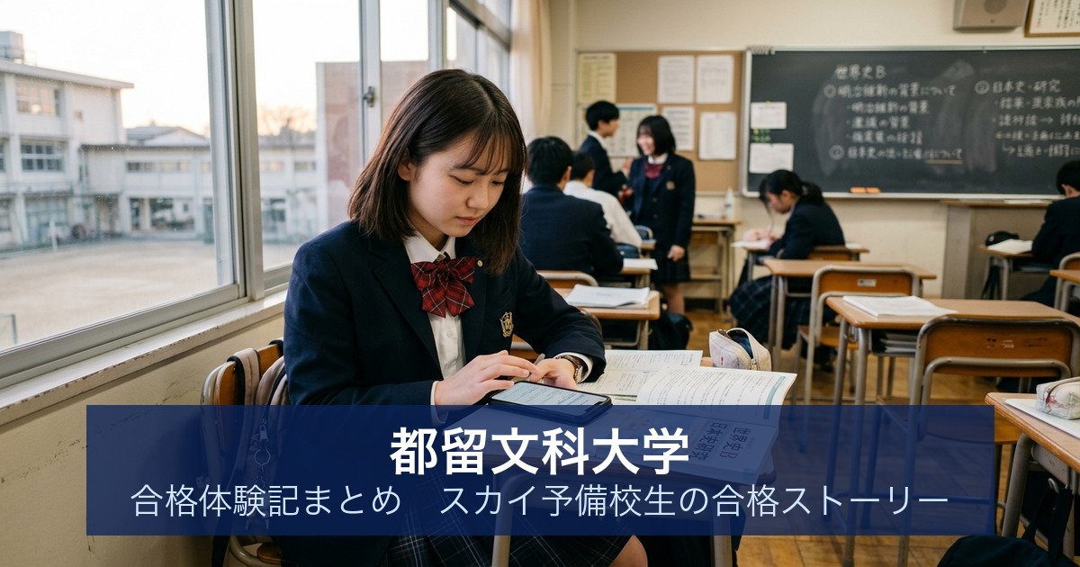 都留文科大学 合格体験記まとめ｜スカイ予備校生の合格ストーリー