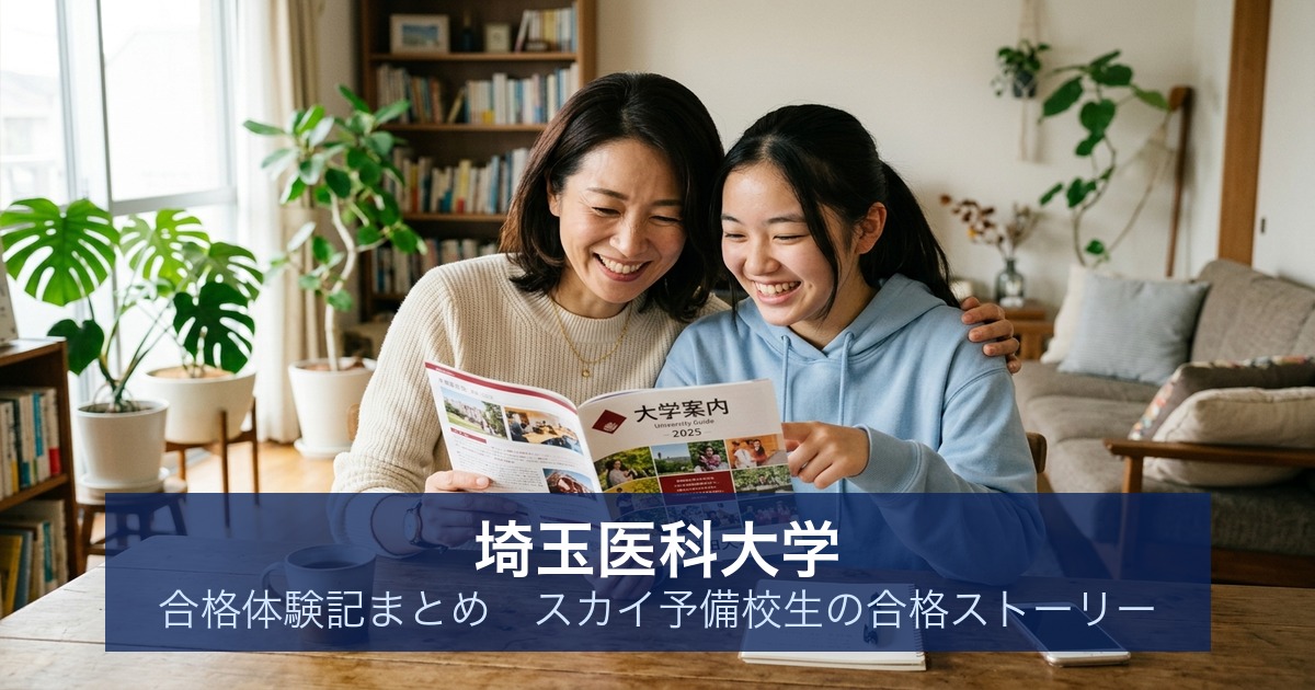 埼玉医科大学 合格体験記まとめ｜スカイ予備校生の合格ストーリー