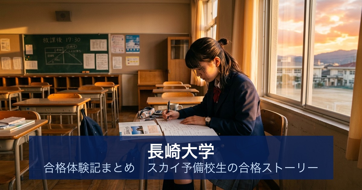 長崎大学 合格体験記まとめ｜スカイ予備校生の合格ストーリー