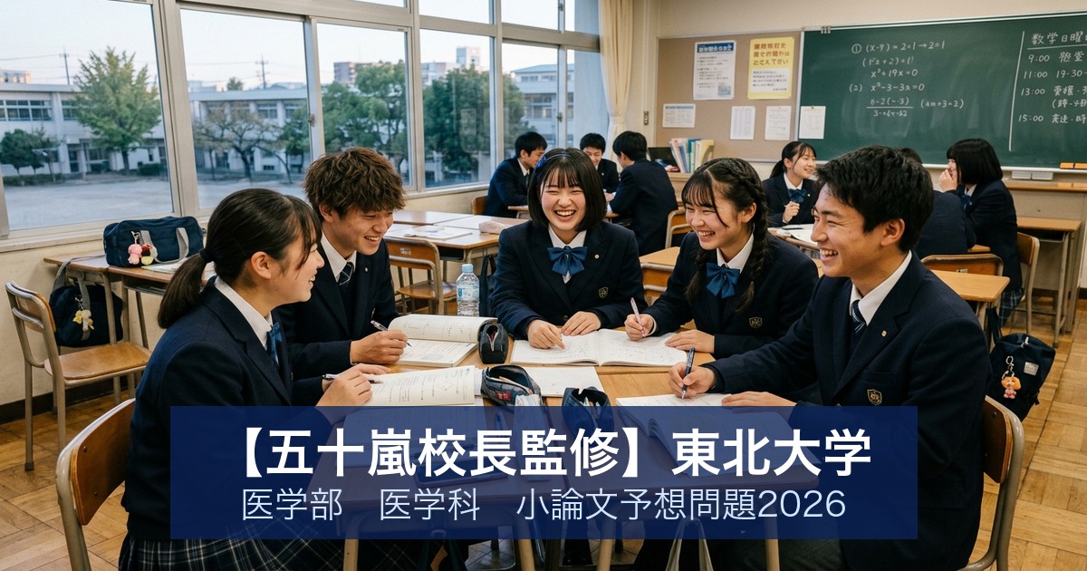【五十嵐校長監修】東北大学 医学部 医学科 小論文予想問題2026