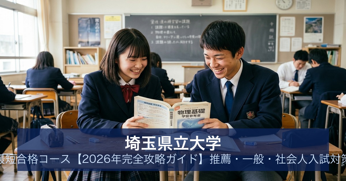 埼玉県立大学 最短合格コース【2026年完全攻略ガイド】推薦・一般・社会人入試対策
