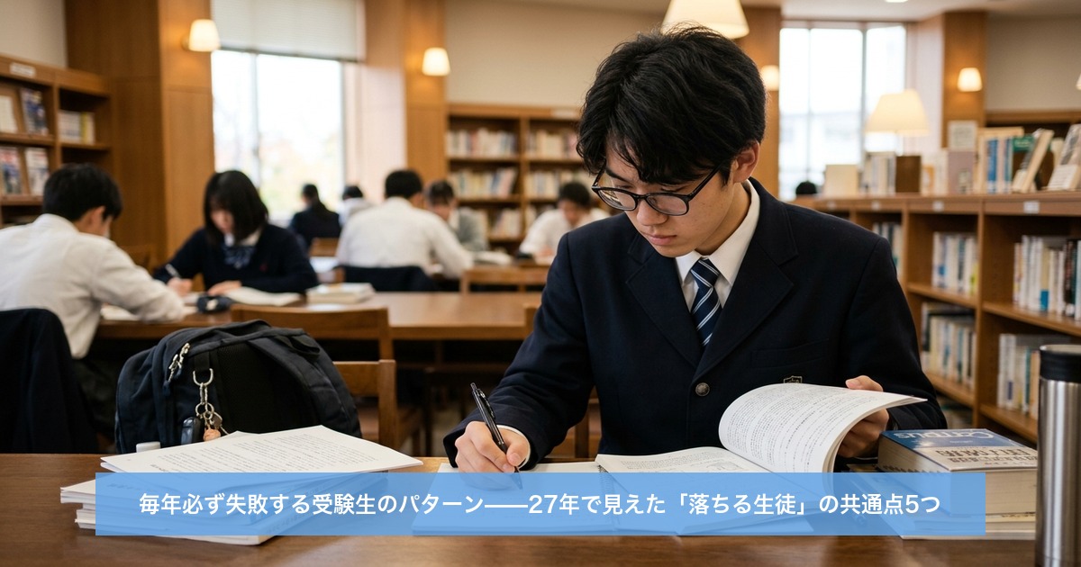 毎年必ず失敗する受験生のパターン——27年で見えた「落ちる生徒」の共通点5つ