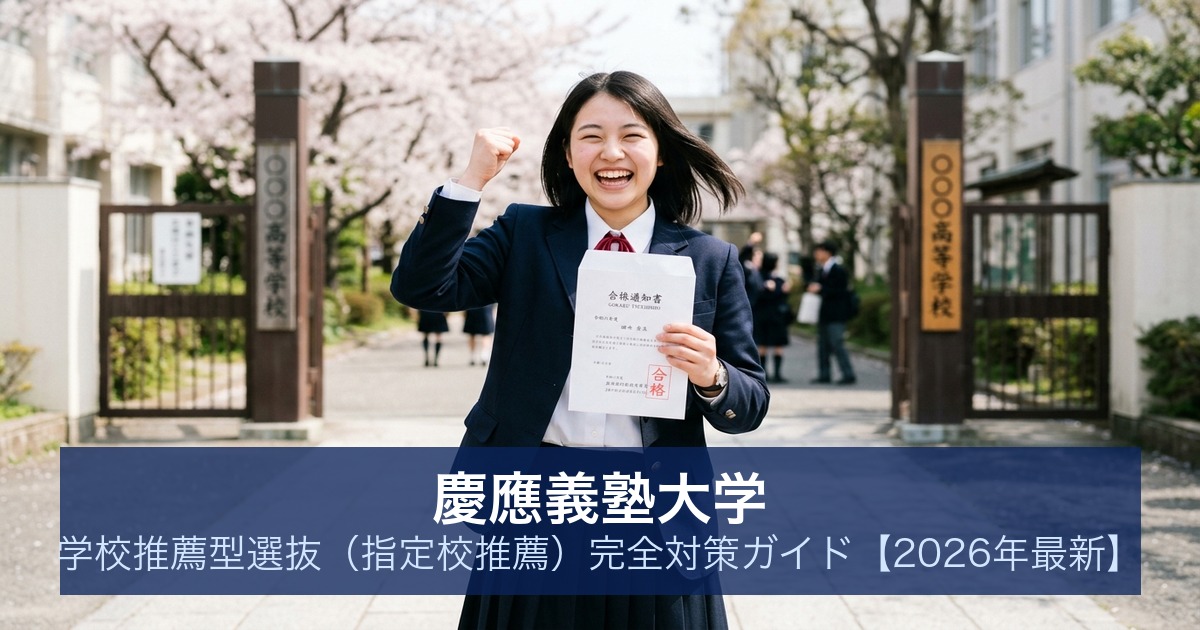 慶應義塾大学 学校推薦型選抜（指定校推薦）完全対策ガイド【2026年最新】