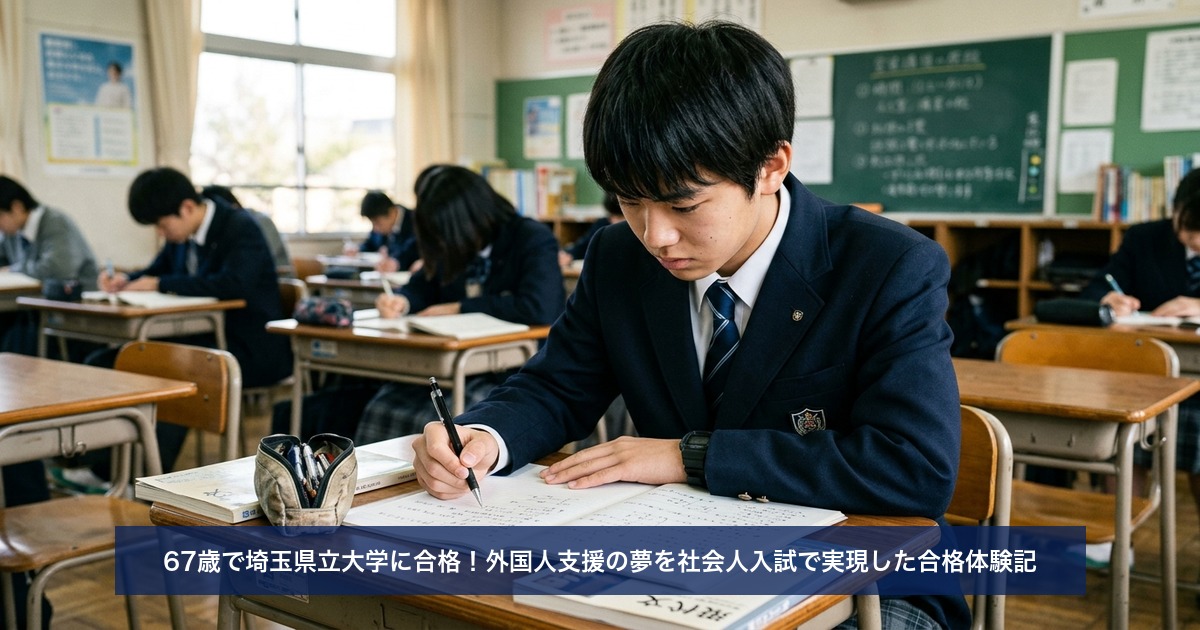 67歳で埼玉県立大学に合格！外国人支援の夢を社会人入試で実現した合格体験記