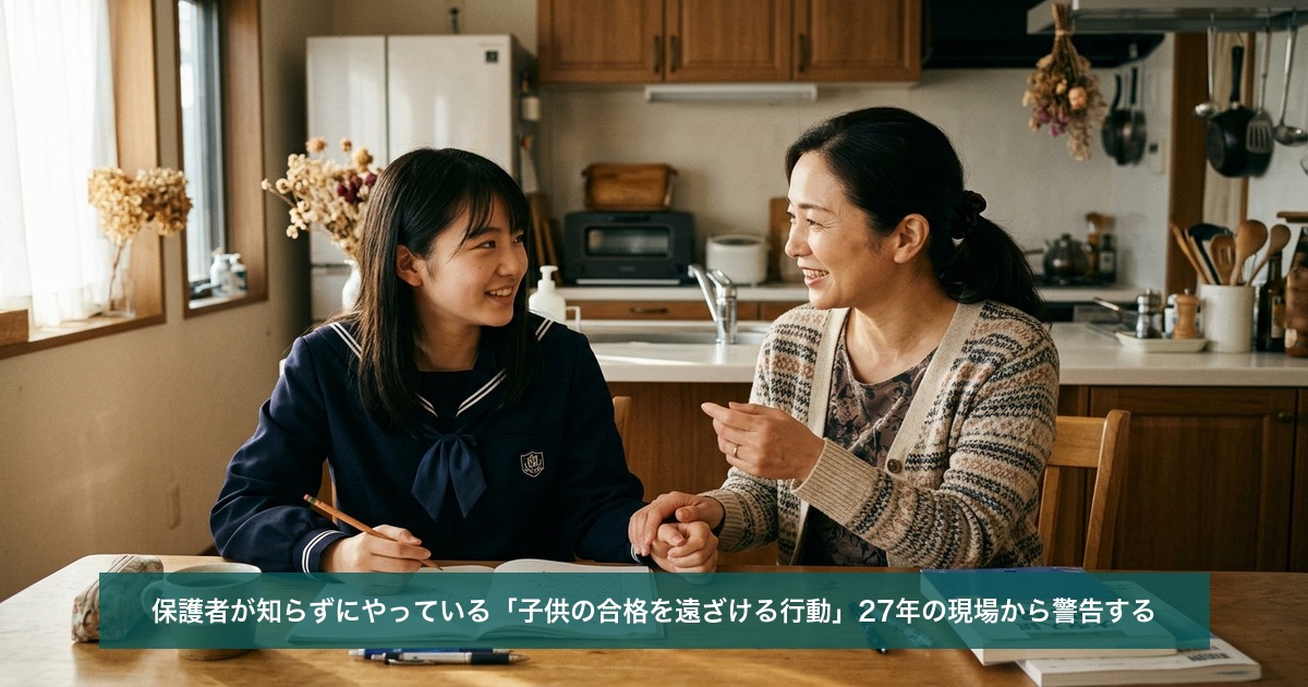 保護者が知らずにやっている「子供の合格を遠ざける行動」27年の現場から警告する