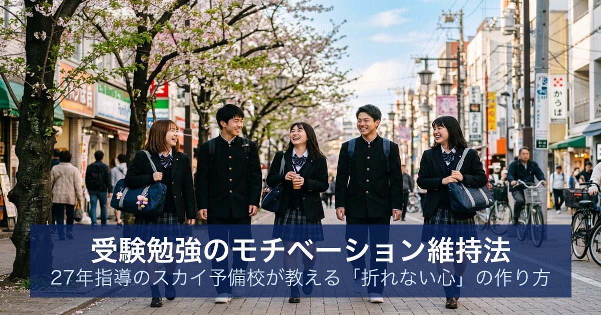 受験勉強のモチベーション維持法｜27年指導のスカイ予備校が教える「折れない心」の作り方
