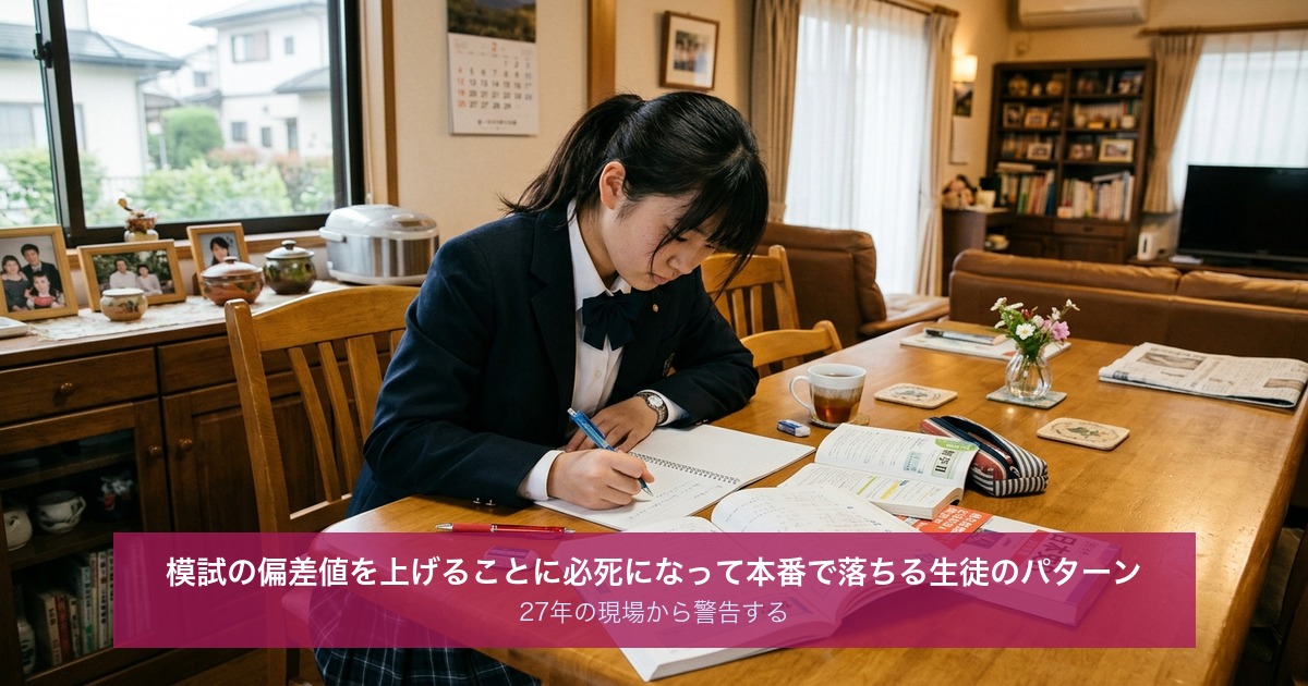 模試の偏差値を上げることに必死になって本番で落ちる生徒のパターン｜27年の現場から警告する