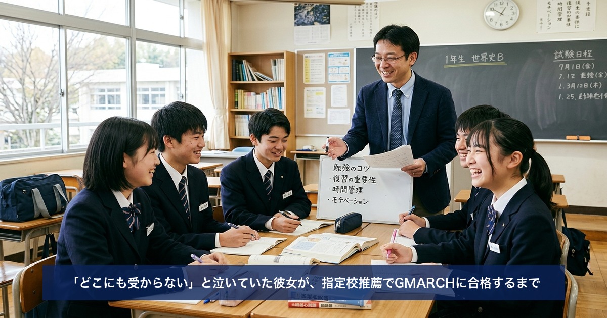 「どこにも受からない」と泣いていた彼女が、指定校推薦でGMARCHに合格するまで