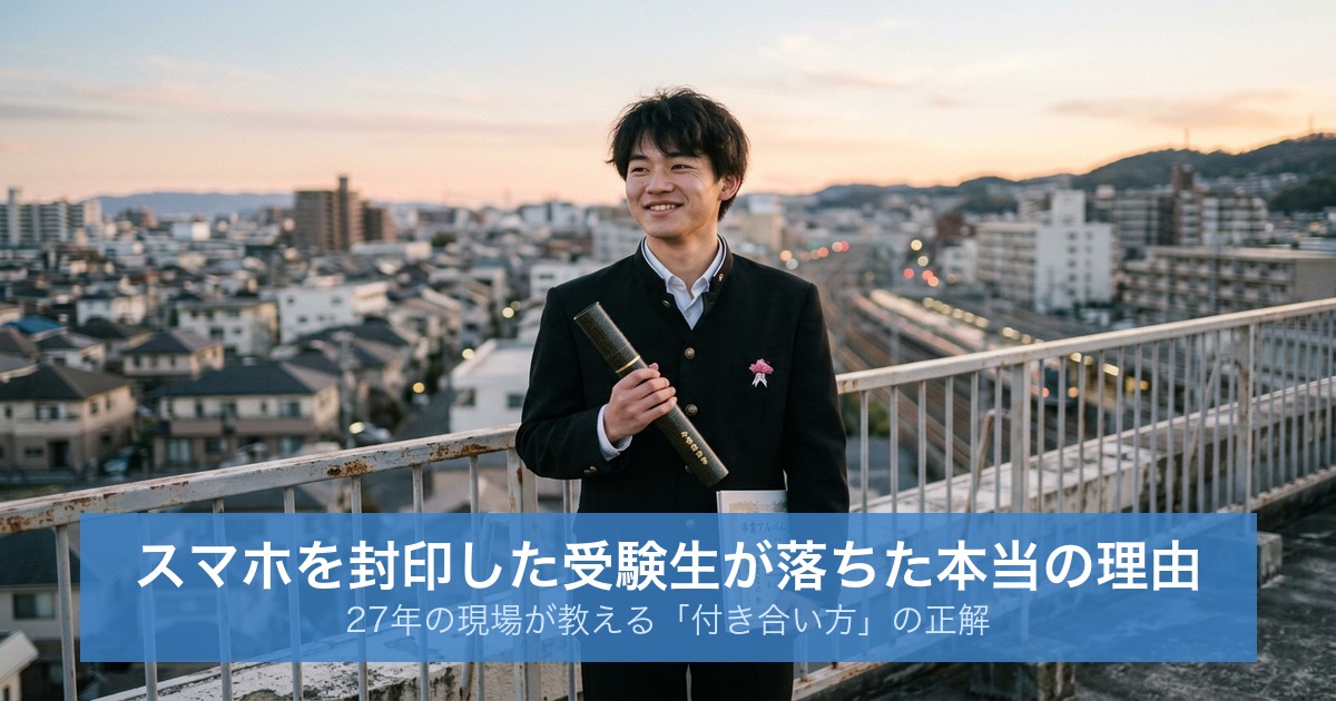 スマホを封印した受験生が落ちた本当の理由｜27年の現場が教える「付き合い方」の正解