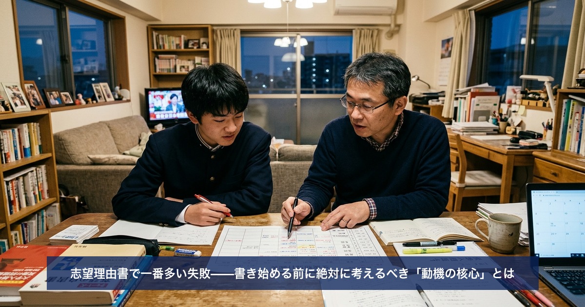 志望理由書で一番多い失敗——書き始める前に絶対に考えるべき「動機の核心」とは