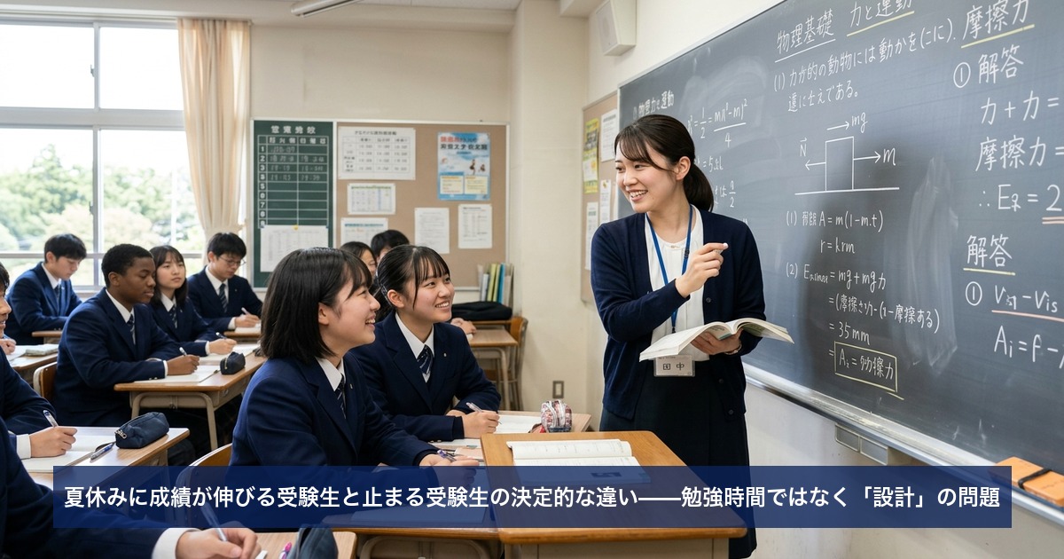 夏休みに成績が伸びる受験生と止まる受験生の決定的な違い——勉強時間ではなく「設計」の問題