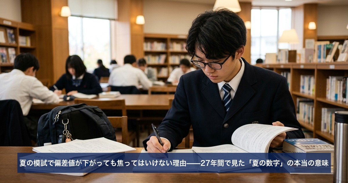 夏の模試で偏差値が下がっても焦ってはいけない理由——27年間で見た「夏の数字」の本当の意味