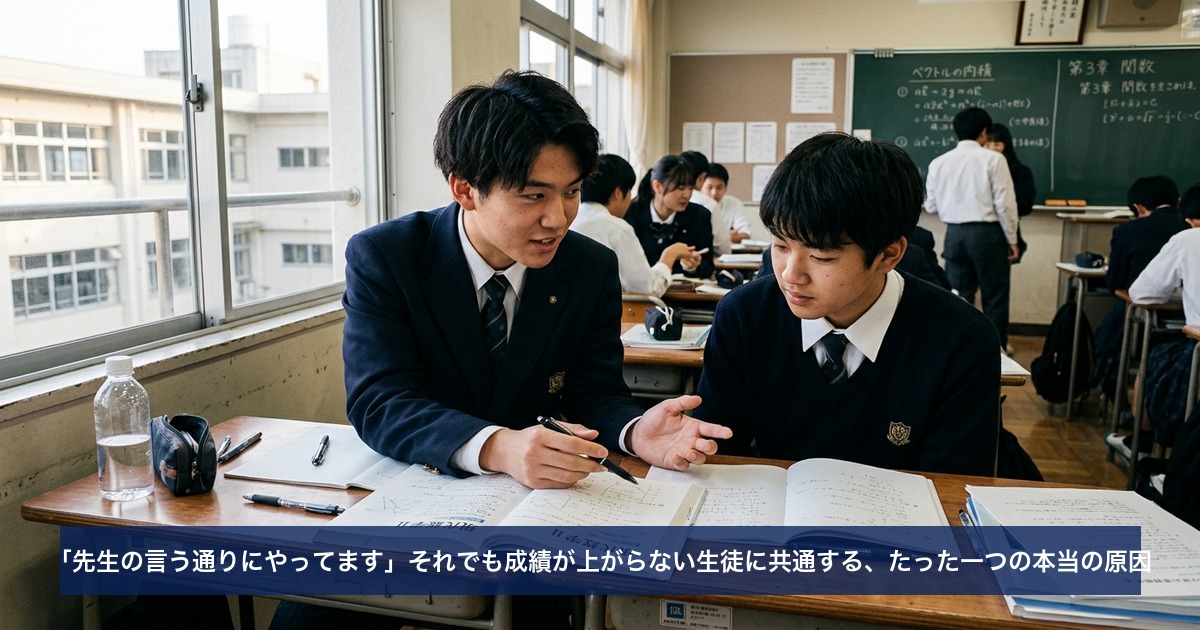 「先生の言う通りにやってます」それでも成績が上がらない生徒に共通する、たった一つの本当の原因