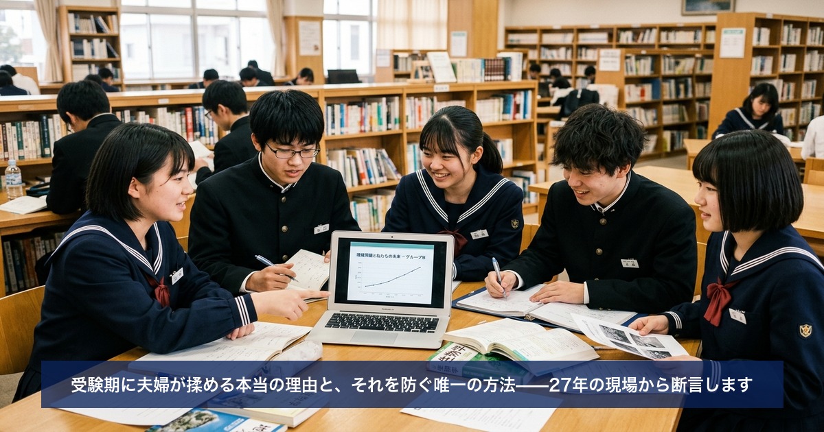 受験期に夫婦が揉める本当の理由と、それを防ぐ唯一の方法——27年の現場から断言します