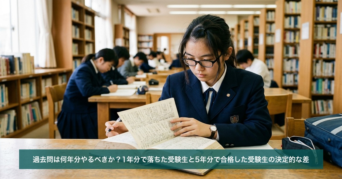 過去問は何年分やるべきか？1年分で落ちた受験生と5年分で合格した受験生の決定的な差