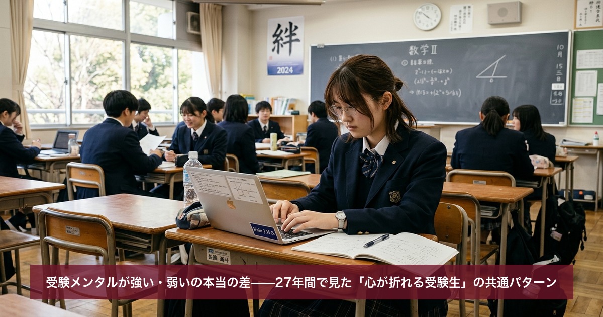 受験メンタルが強い・弱いの本当の差——27年間で見た「心が折れる受験生」の共通パターン