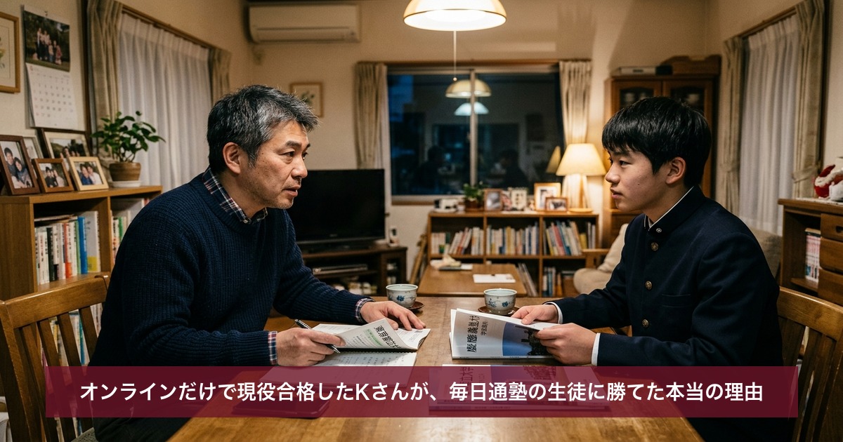 オンラインだけで現役合格したKさんが、毎日通塾の生徒に勝てた本当の理由