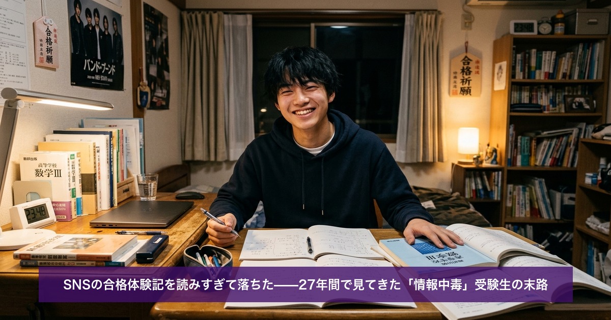 SNSの合格体験記を読みすぎて落ちた——27年間で見てきた「情報中毒」受験生の末路