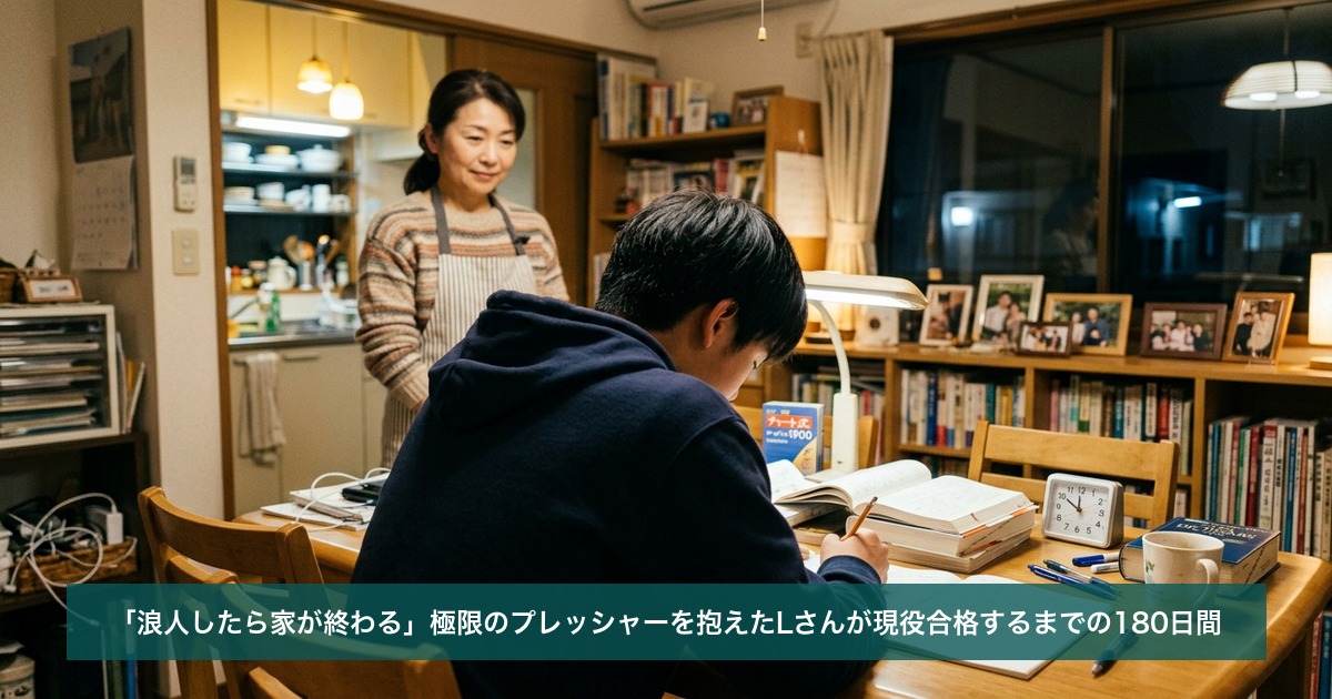 「浪人したら家が終わる」極限のプレッシャーを抱えたLさんが現役合格するまでの180日間