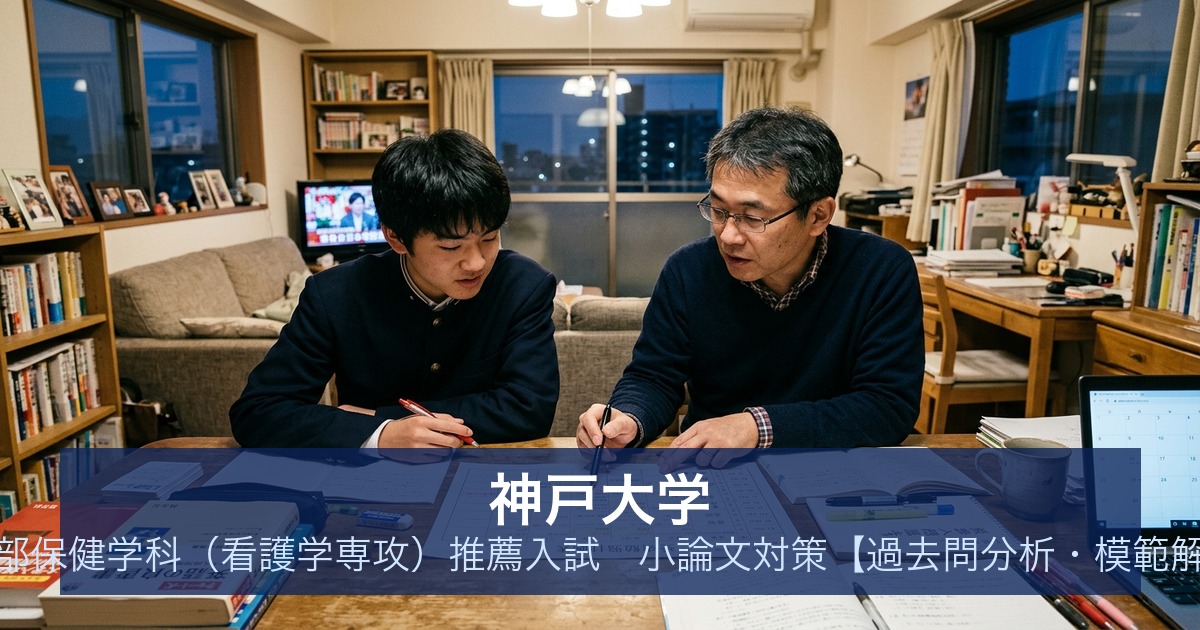 神戸大学 医学部保健学科（看護学専攻）推薦入試 小論文対策【過去問分析・模範解答】