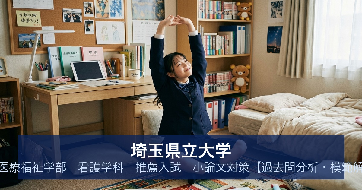 埼玉県立大学 保健医療福祉学部 看護学科 推薦入試 小論文対策【過去問分析・模範解答】
